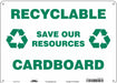 Safety Sign 10 in x 14 in Polyethylene