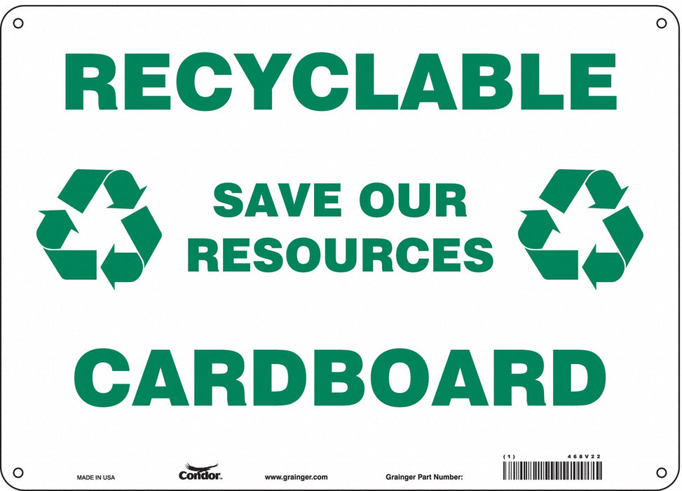 Safety Sign 10 in x 14 in Polyethylene