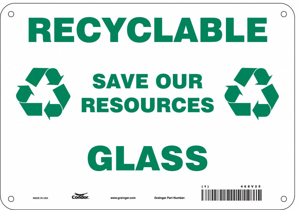 Safety Sign 7 in x 10 in Aluminum