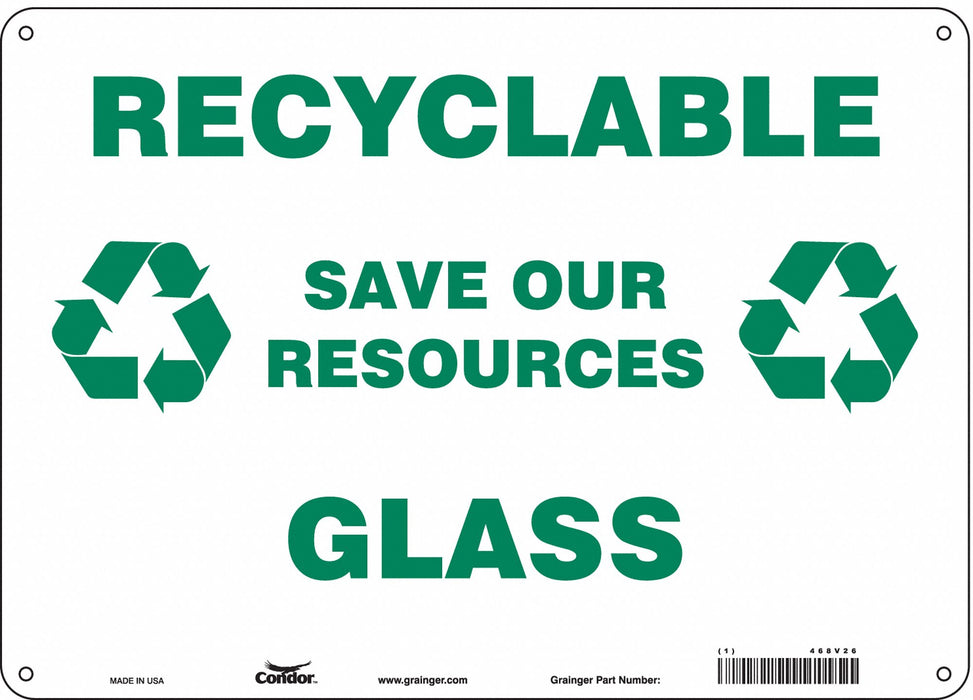 Safety Sign 10 in x 14 in Aluminum