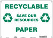 Safety Sign 10 in x 14 in Polyethylene