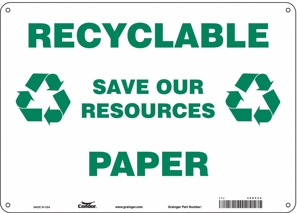 Safety Sign 10 in x 14 in Polyethylene