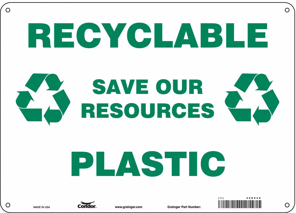 Safety Sign 10 in x 14 in Polyethylene