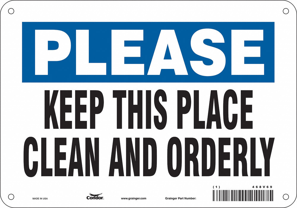 Safety Sign 7 in x 10 in Aluminum