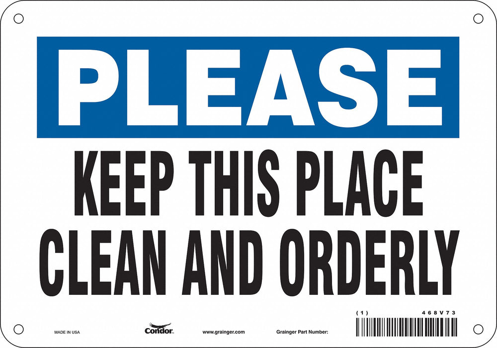 Safety Sign 7 in x 10 in Polyethylene