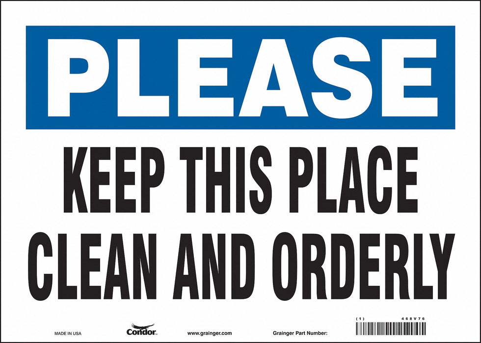 Safety Sign 10 in x 14 in Vinyl