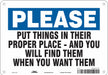 Safety Sign 7 in x 10 in Polyethylene