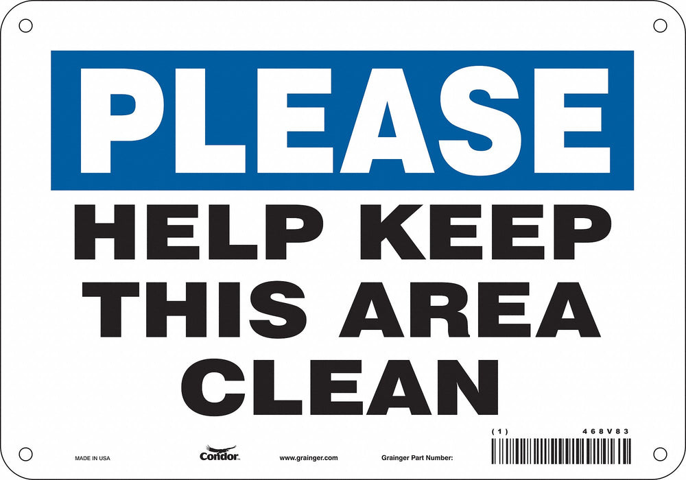 Safety Sign 7 in x 10 in Aluminum