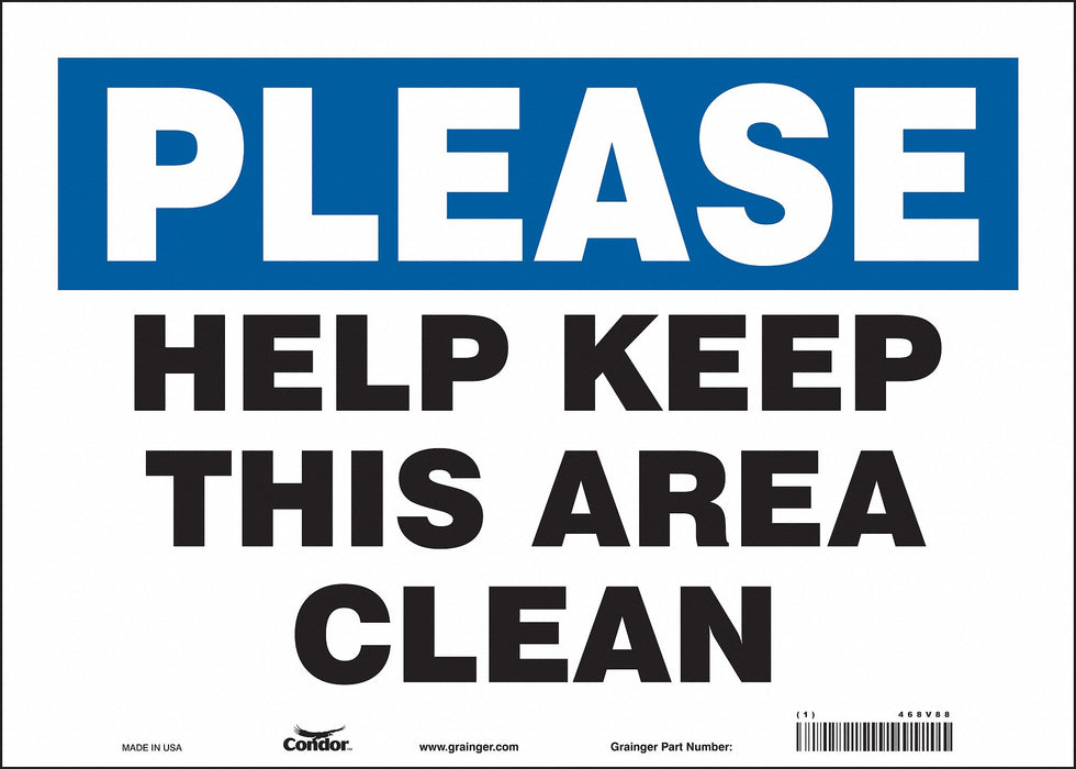 Safety Sign 10 in x 14 in Vinyl
