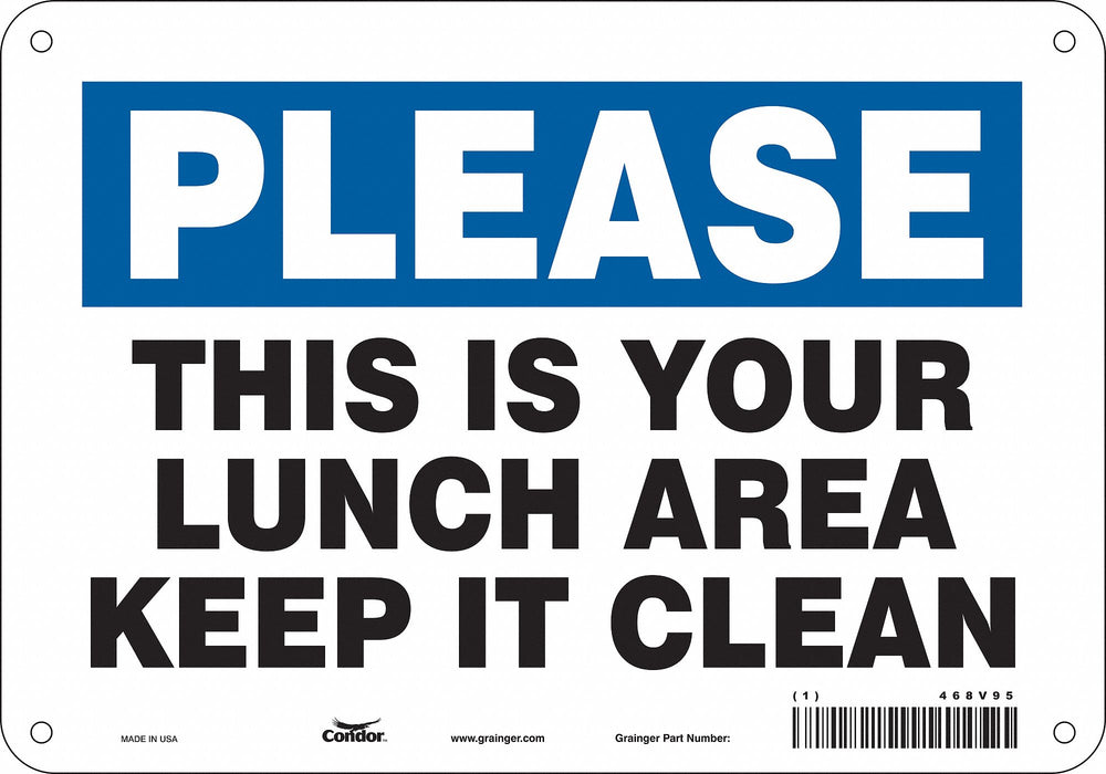 Safety Sign 7 in x 10 in Aluminum