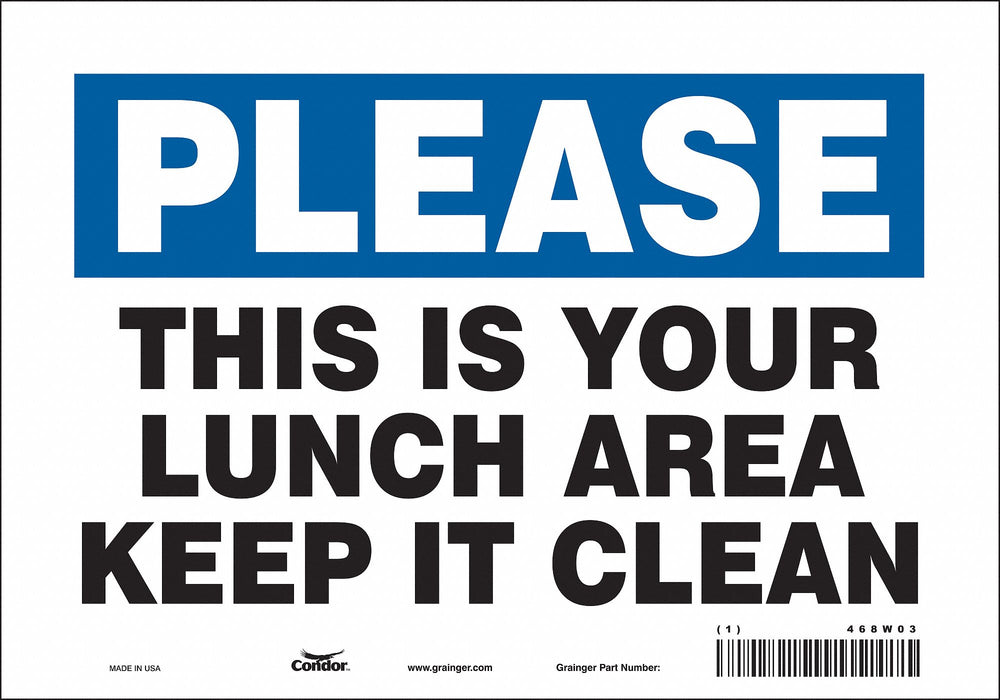 Safety Sign 7 in x 10 in Vinyl