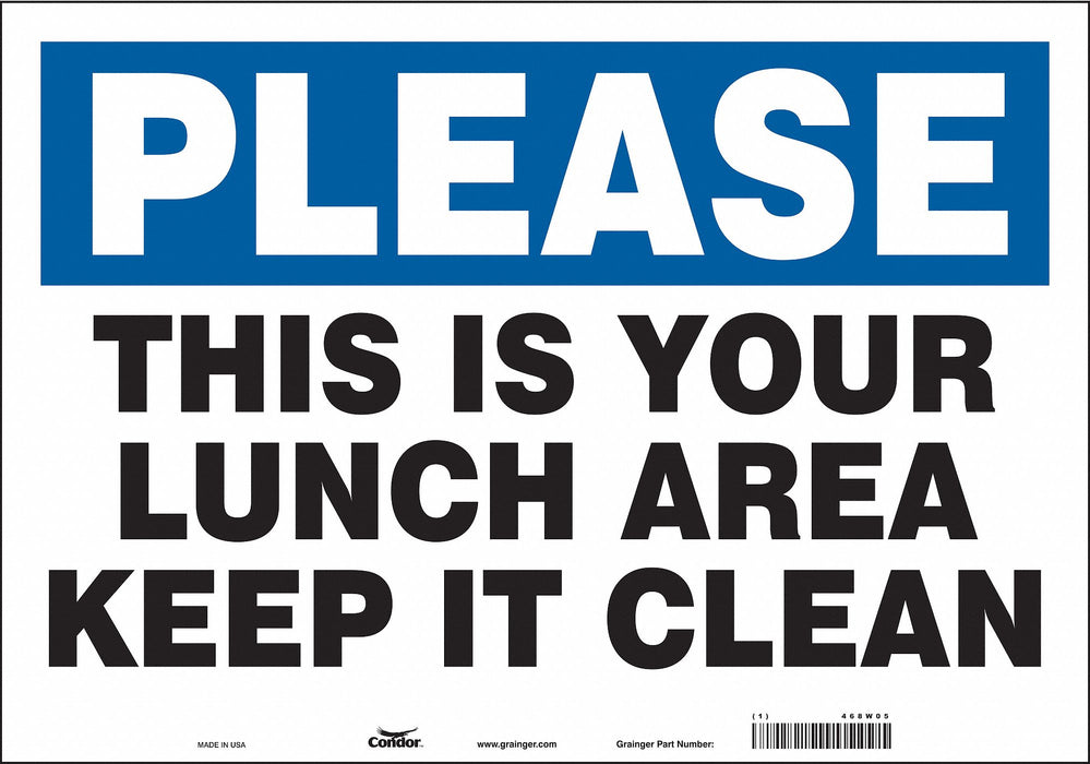Safety Sign 14 in x 20 in Vinyl