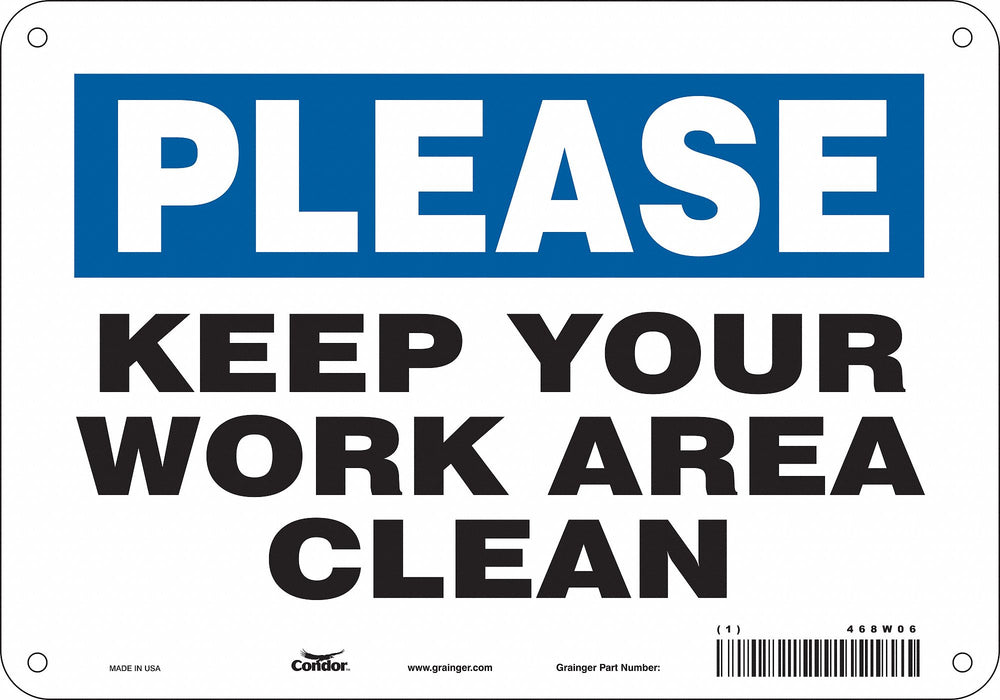 Safety Sign 7 in x 10 in Aluminum