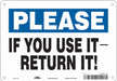 Safety Sign 7 in x 10 in Aluminum