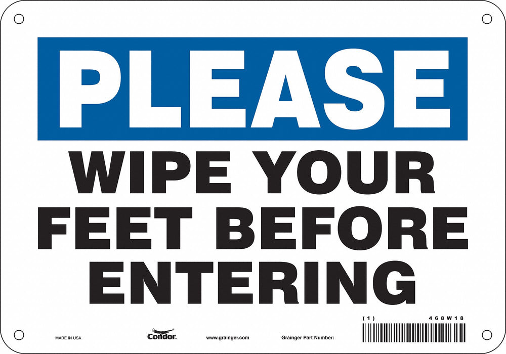 Safety Sign 7 in x 10 in Aluminum