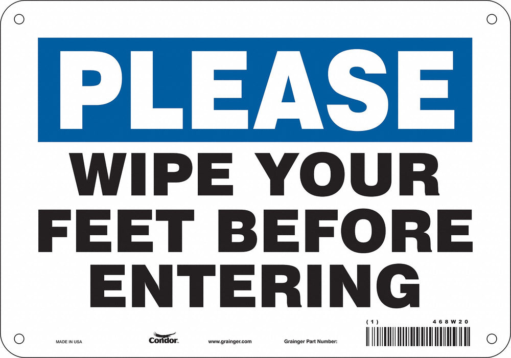 Safety Sign 7 in x 10 in Polyethylene