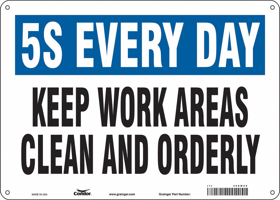 Safety Sign 10 in x 14 in Polyethylene