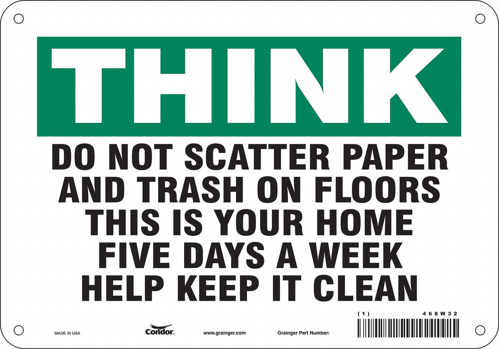 Safety Sign 7 in x 10 in Aluminum
