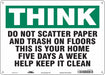 Safety Sign 10 in x 14 in Aluminum