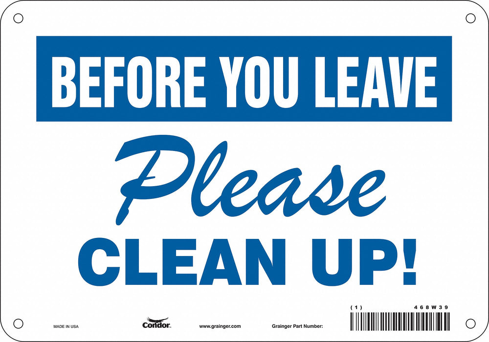 Safety Sign 7 in x 10 in Aluminum