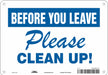 Safety Sign 7 in x 10 in Aluminum