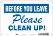 Safety Sign 7 in x 10 in Polyethylene
