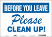 Safety Sign 10 in x 14 in Vinyl