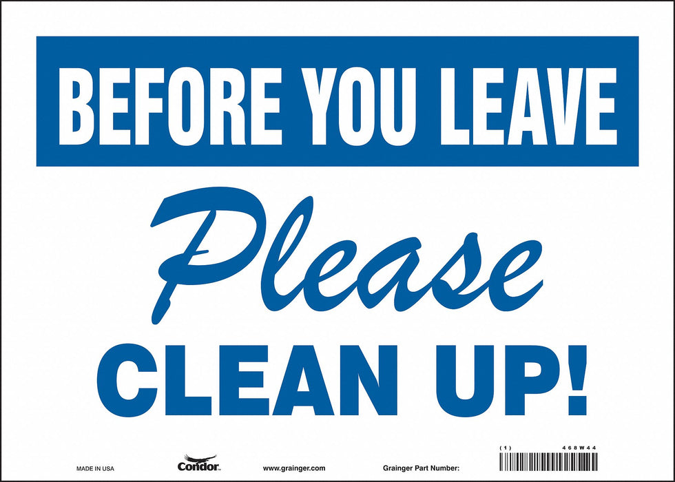 Safety Sign 10 in x 14 in Vinyl