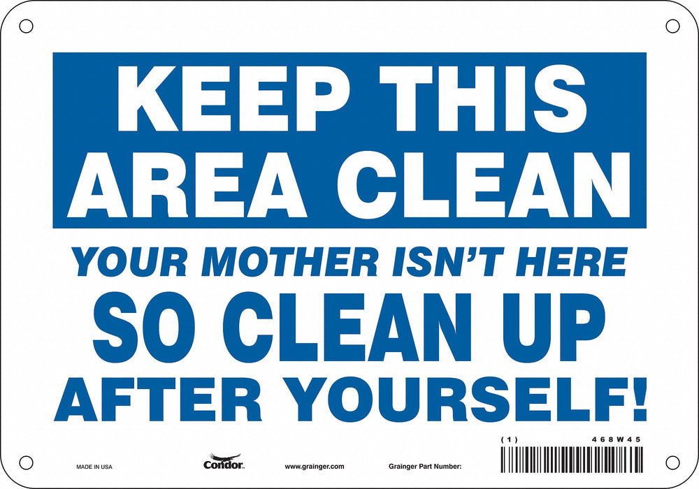 Safety Sign 7 in x 10 in Aluminum