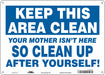 Safety Sign 10 in x 14 in Aluminum