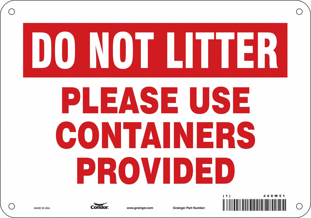 Safety Sign 7 in x 10 in Aluminum