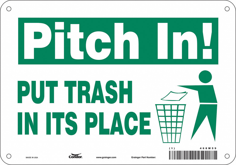 Safety Sign 7 in x 10 in Polyethylene