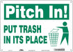 Safety Sign 10 in x 14 in Polyethylene
