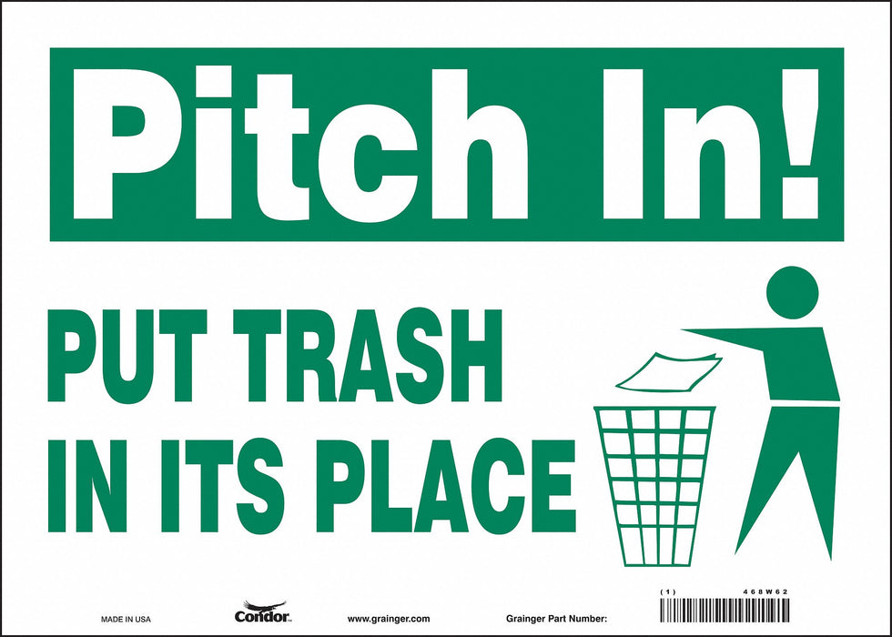Safety Sign 10 in x 14 in Vinyl
