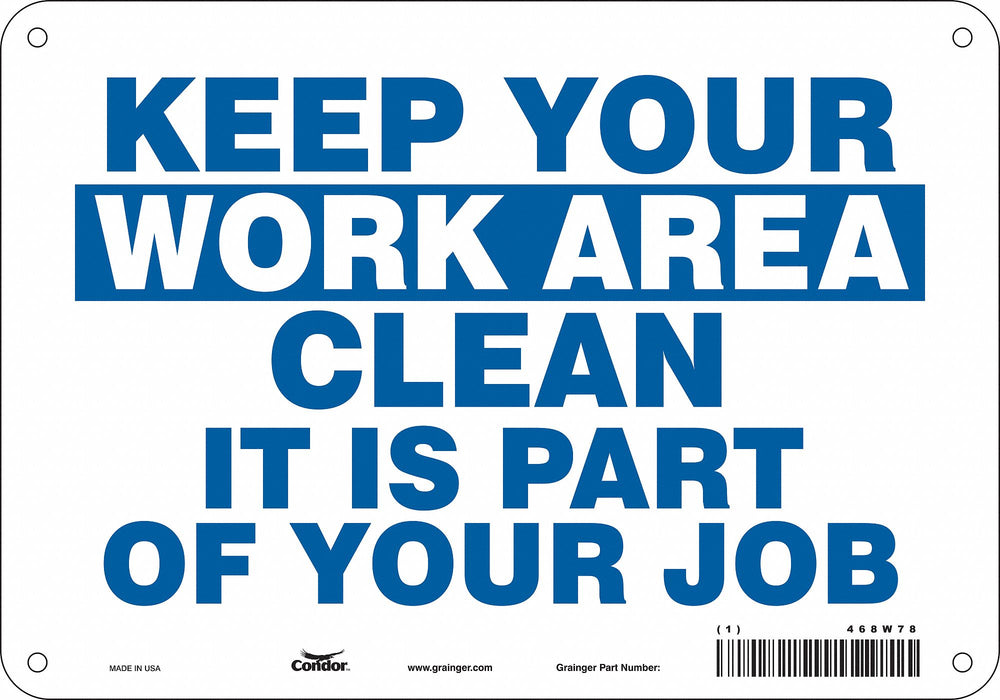 Safety Sign 7 in x 10 in Aluminum