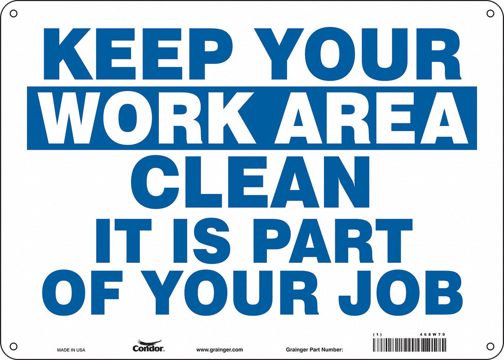 Safety Sign 10 in x 14 in Aluminum