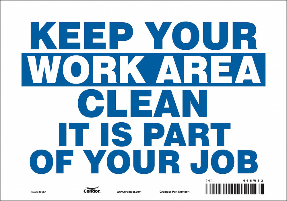 Safety Sign 7 in x 10 in Vinyl