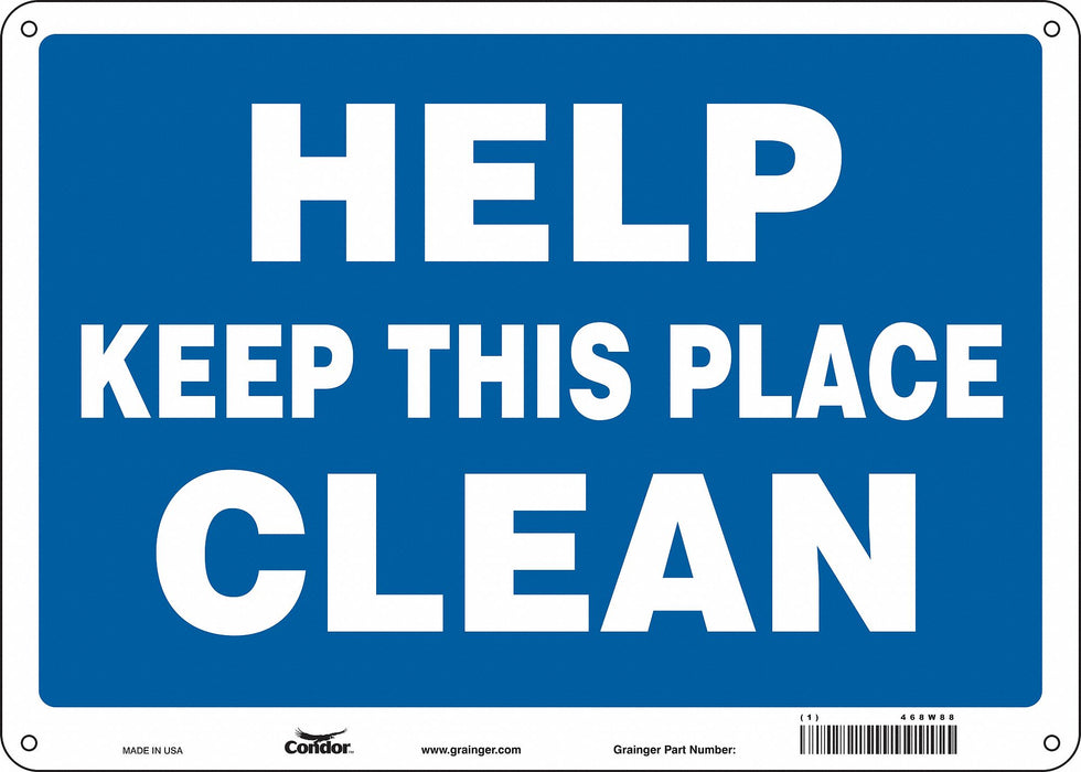 Safety Sign 10 in x 14 in Polyethylene