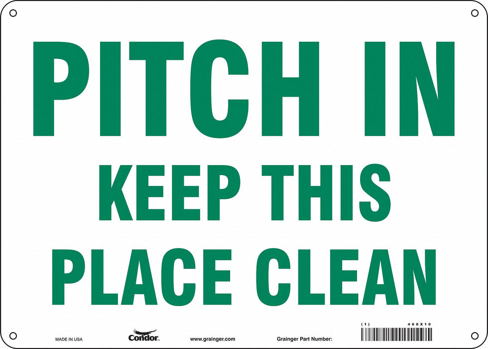 Safety Sign 10 in x 14 in Polyethylene