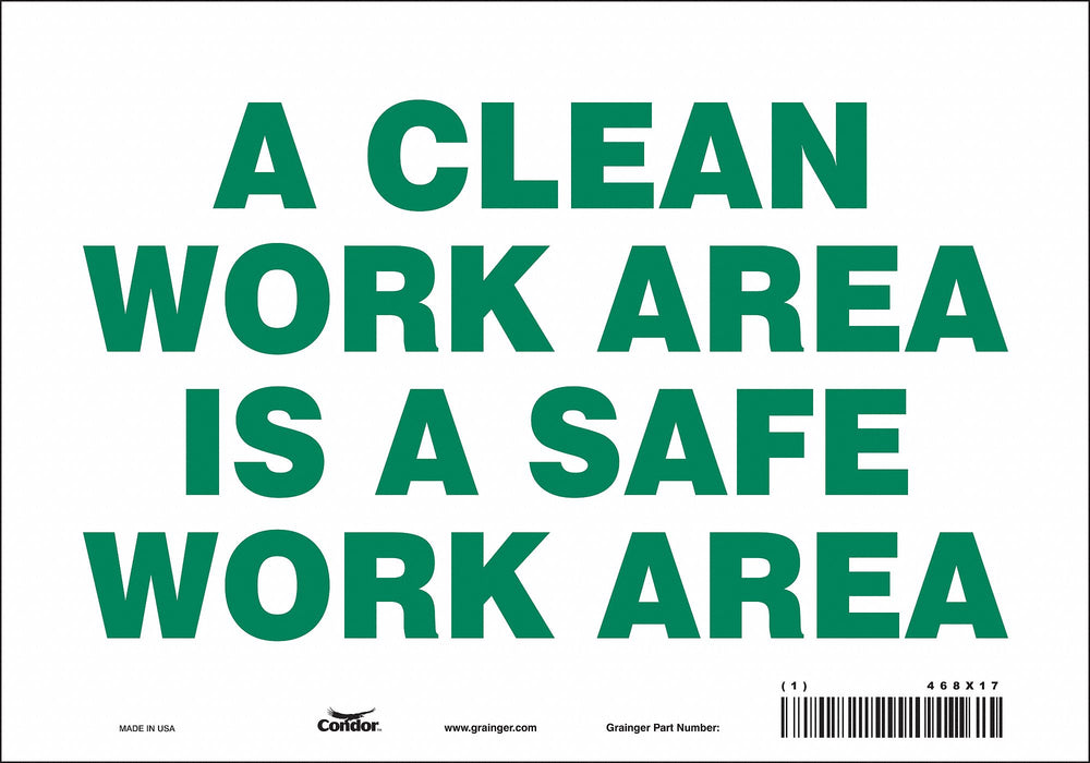 J9885 Safety Sign 7 inx10 in Vinyl