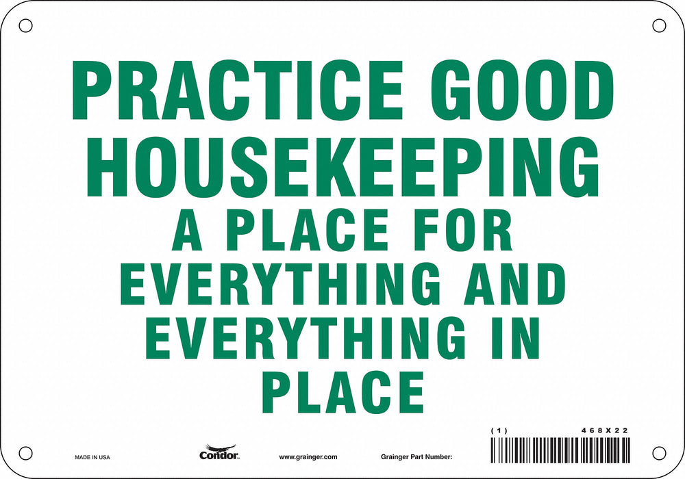 Safety Sign 7 in x 10 in Polyethylene