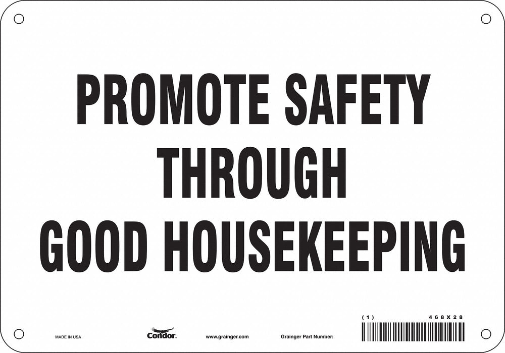 Safety Sign 7 in x 10 in Polyethylene