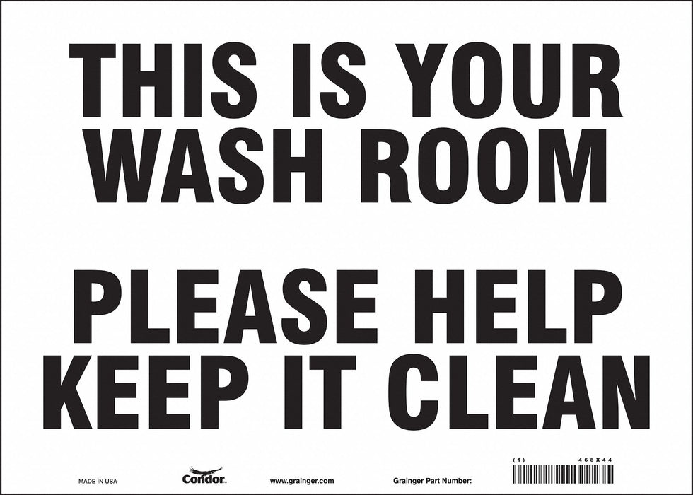 Safety Sign 10 in x 14 in Vinyl