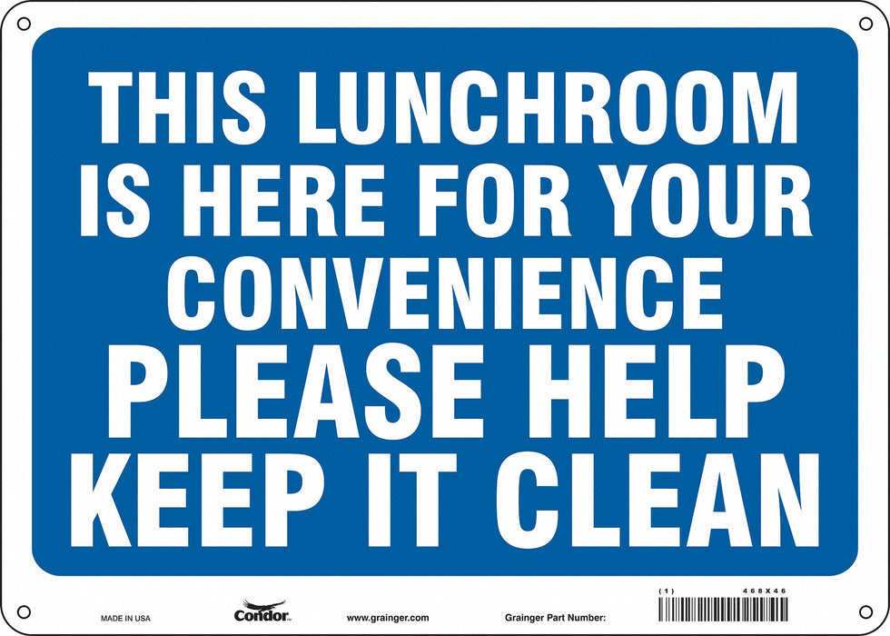 Safety Sign 10 in x 14 in Aluminum