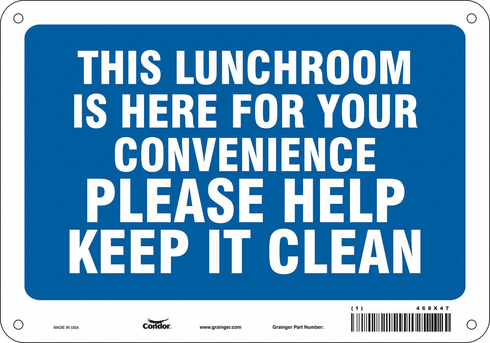 Safety Sign 7 in x 10 in Polyethylene