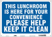 Safety Sign 10 in x 14 in Polyethylene