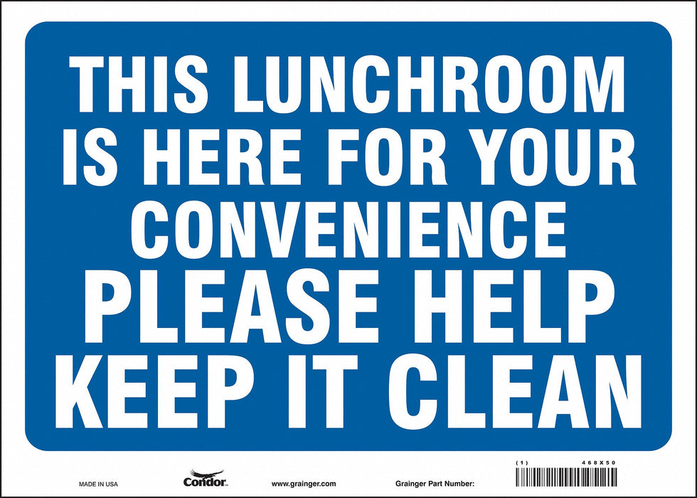 Safety Sign 10 in x 14 in Vinyl