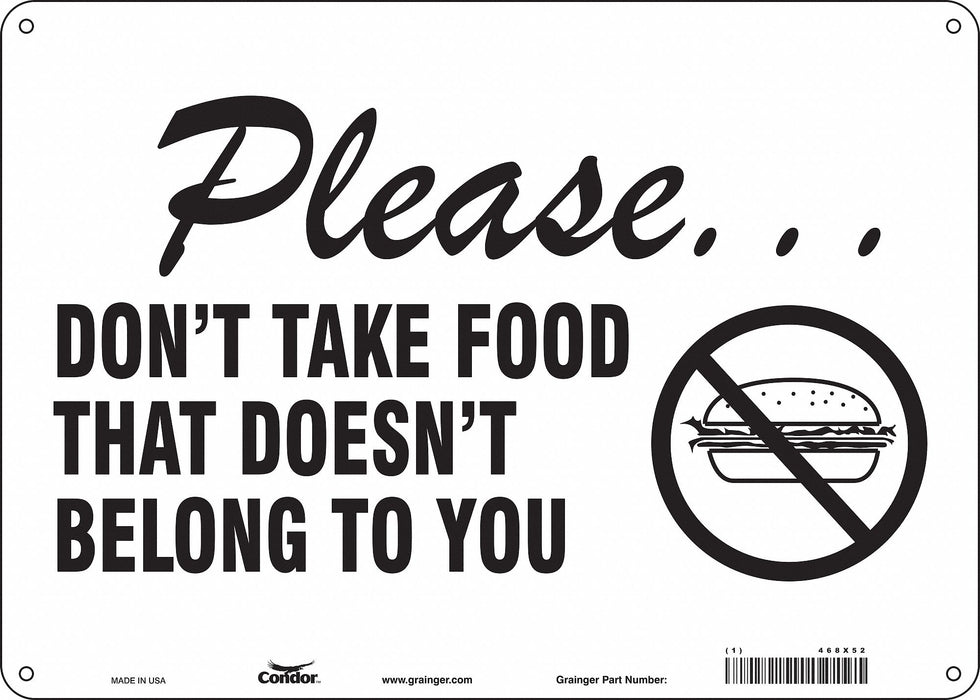 Safety Sign 10 in x 14 in Aluminum
