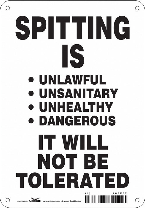 Safety Sign 10 in x 7 in Aluminum