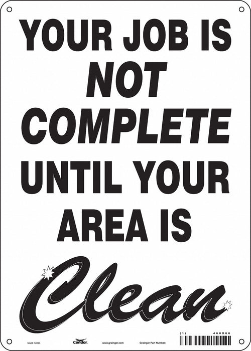 Safety Sign 14 in x 10 in Polyethylene
